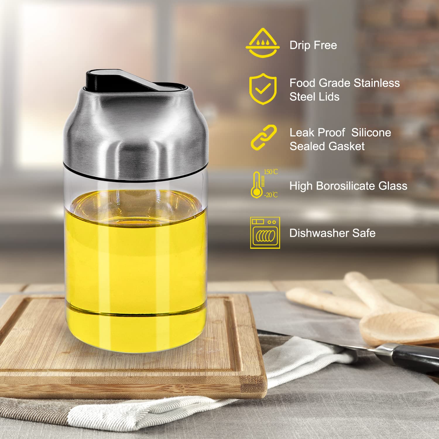 Aelga dispensador aceite y vinagre, consumo exacto sin goteos
