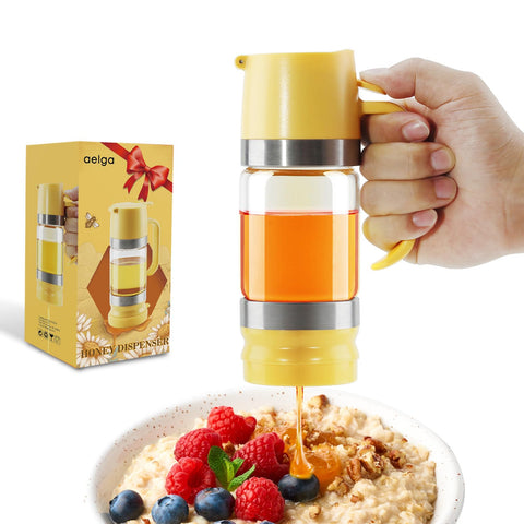 Dispensador de miel Aelga con asa para verter sin goteos