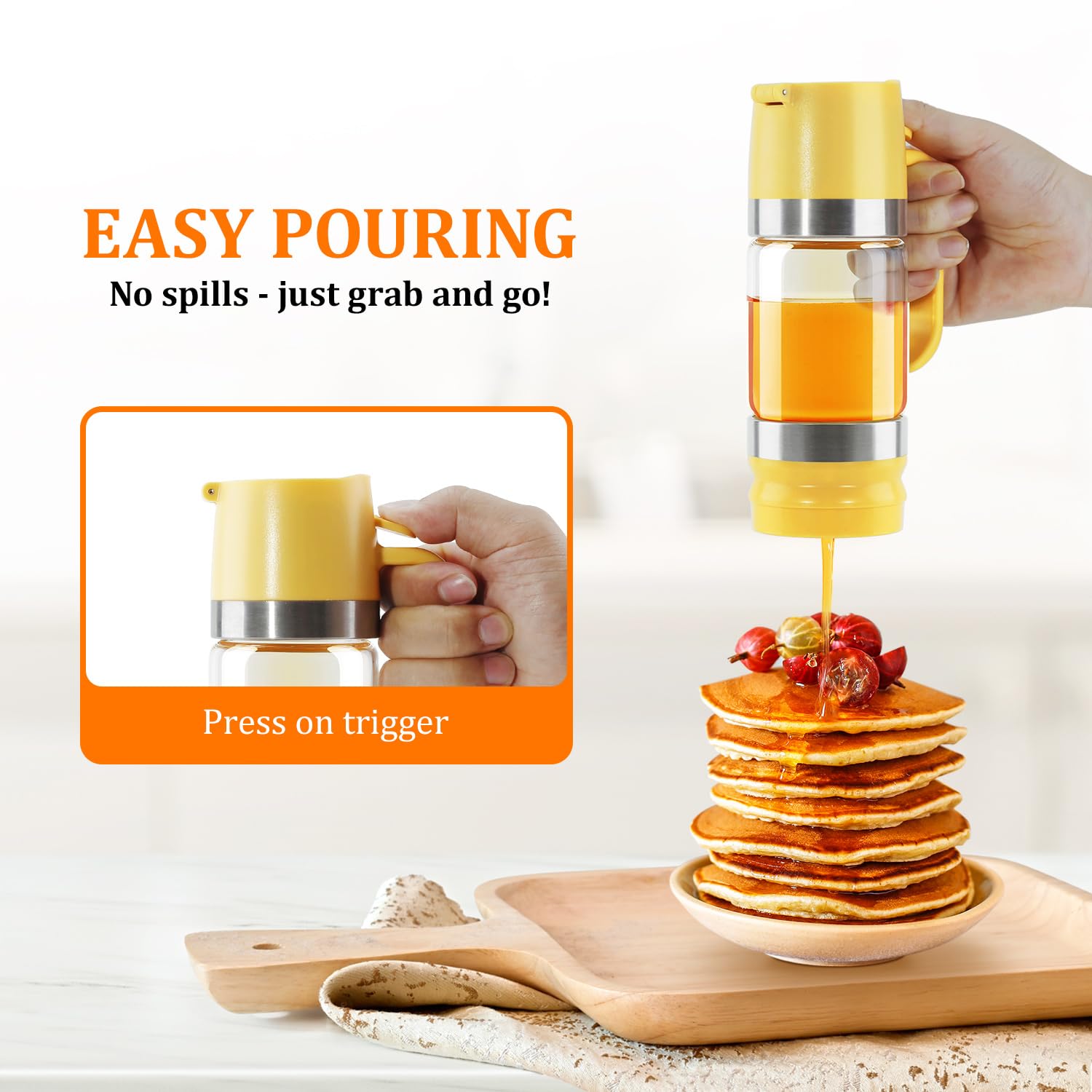 Dispensador de miel Aelga con tapa removible para limpieza fácil