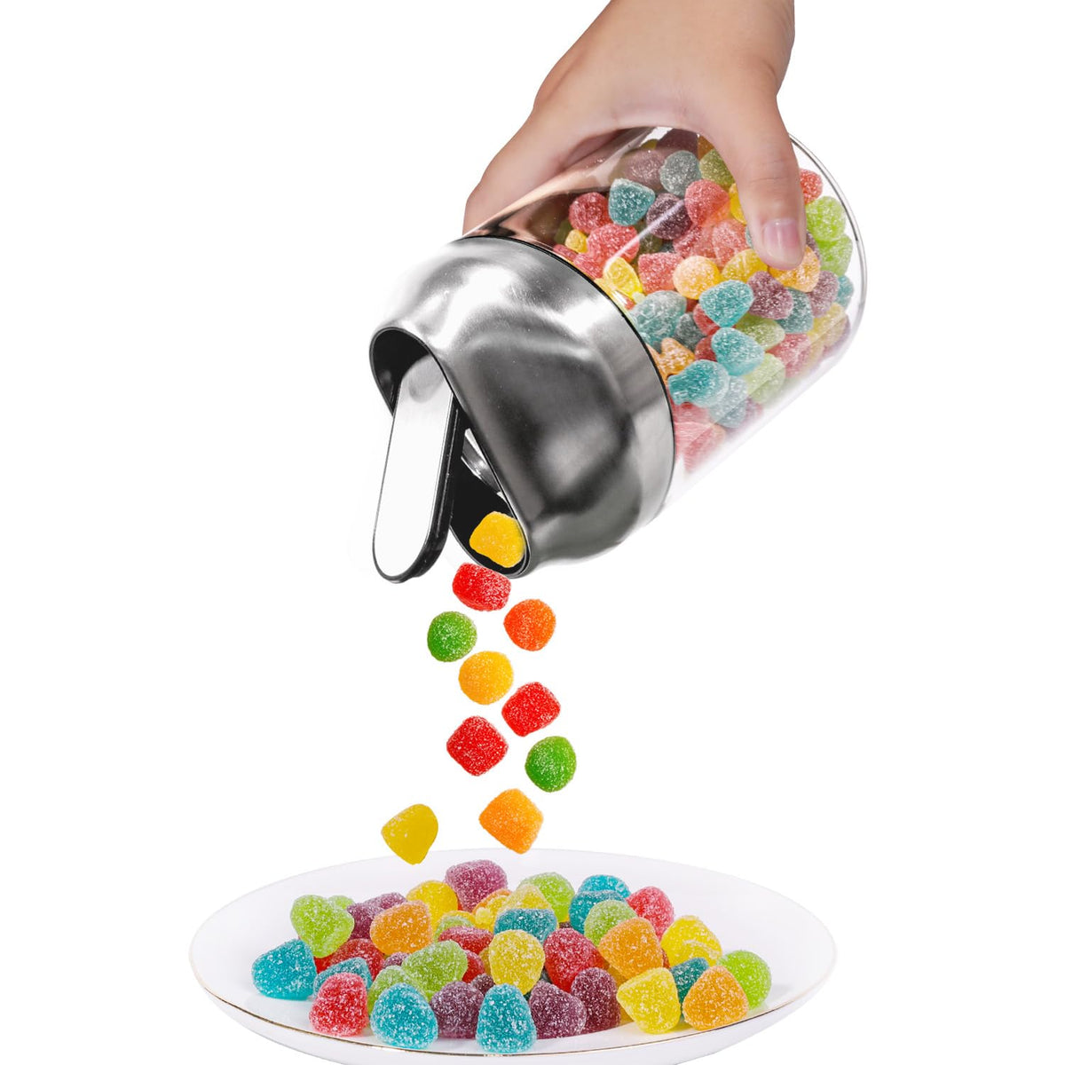 Frasco de vidrio Aelga con tapa aislada mantiene el café fresco.