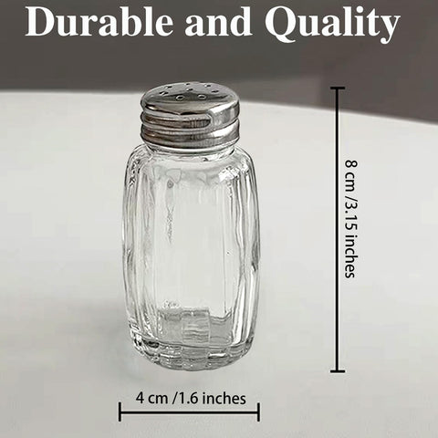 Aellabus botellas transparentes de sal y pimienta para lectura rápida