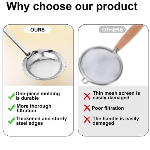aeloer filtro aceite en acero inoxidable, ayuda a eliminar residuos al freír.