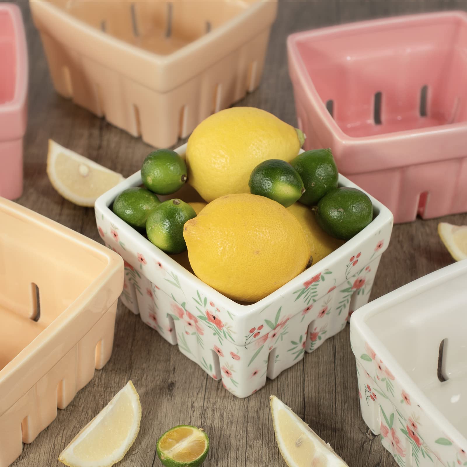 Cesta de cerámica AELS para cocina y almacenamiento práctico.