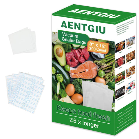 Bolsas AENTGIU para coccion al vacio 8x12, conservan frescura y sabor.