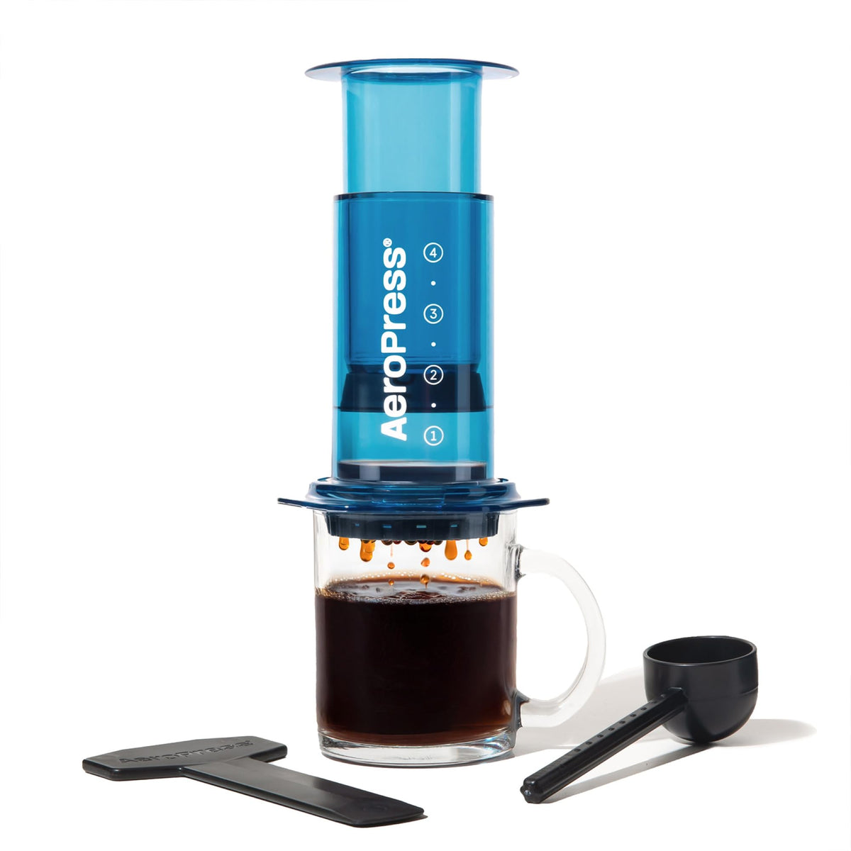 AeroPress claridad azul: ver el proceso para ajustar la extracción.