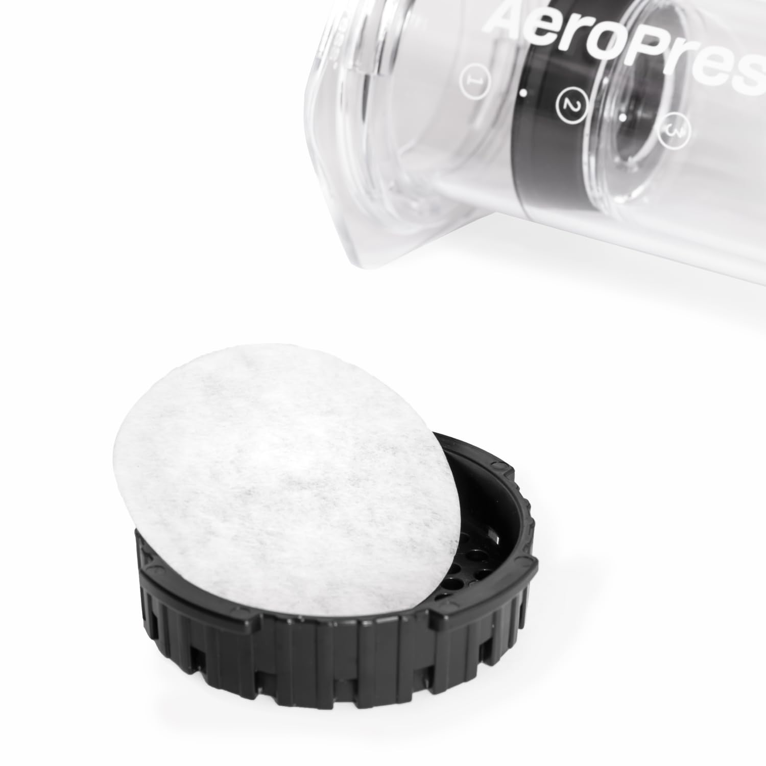 Filtros AeroPress compostables de 350 unidades para uso diario.