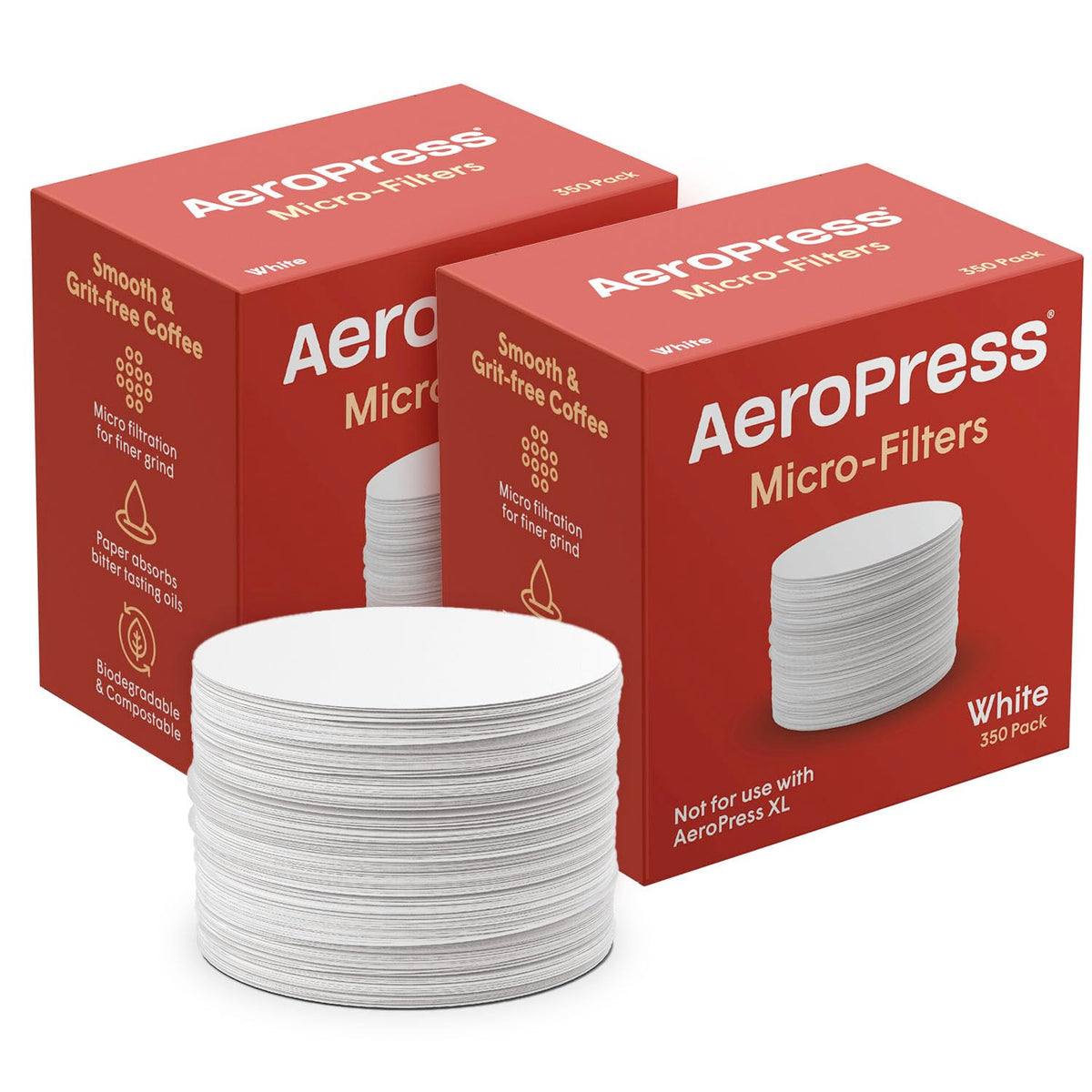 AeroPress: filtros de papel micro compostables blancos para sabor limpio