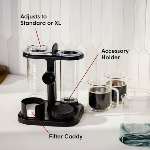 AeroPress Organizador con espacios dedicados para cada accesorio, manteniendo todo ordenado