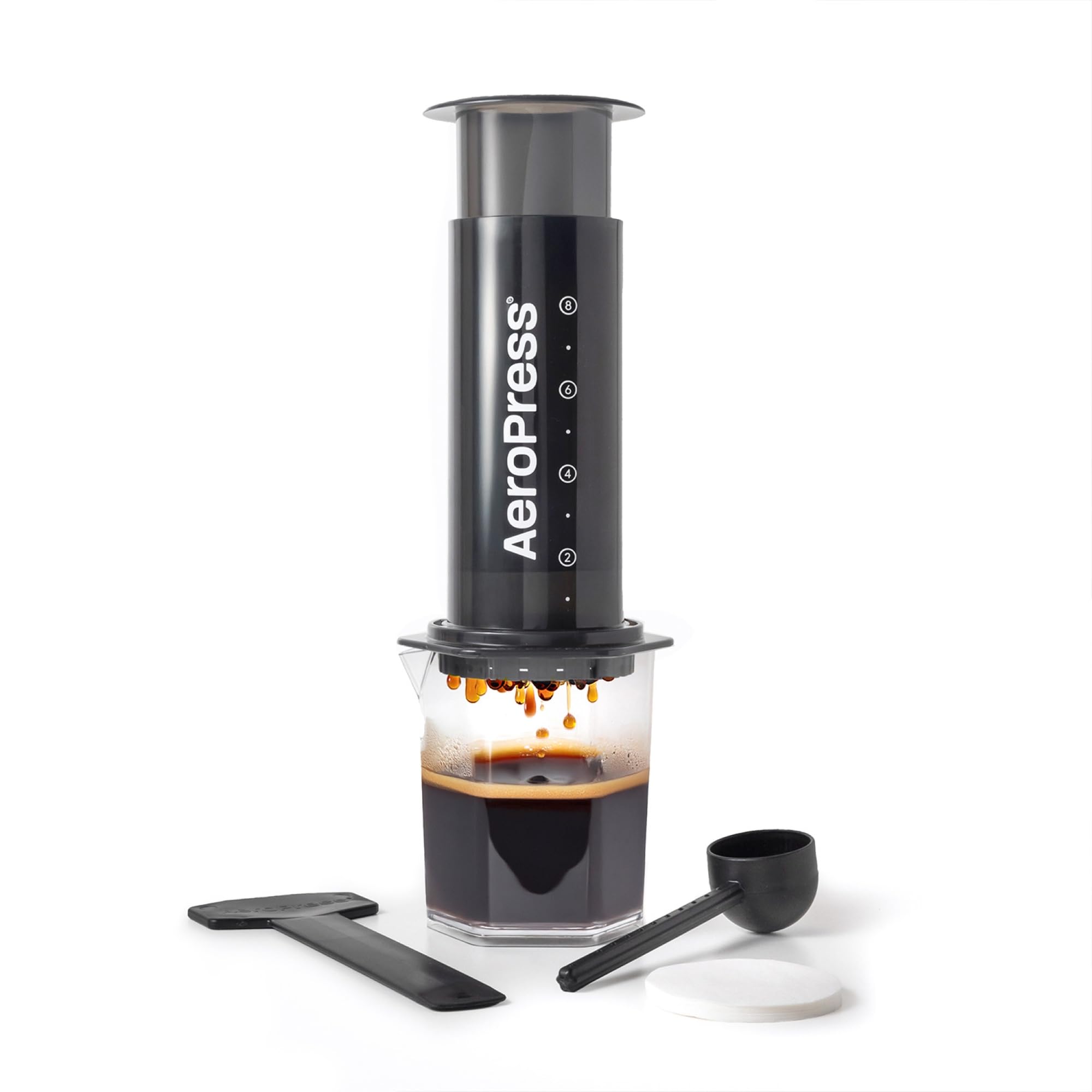 AeroPress Original XL, jarra tritán resistente para servir sin goteo en casa.