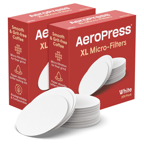 AeroPress XL: filtro-papel-blanco, sabor limpio en cada taza.
