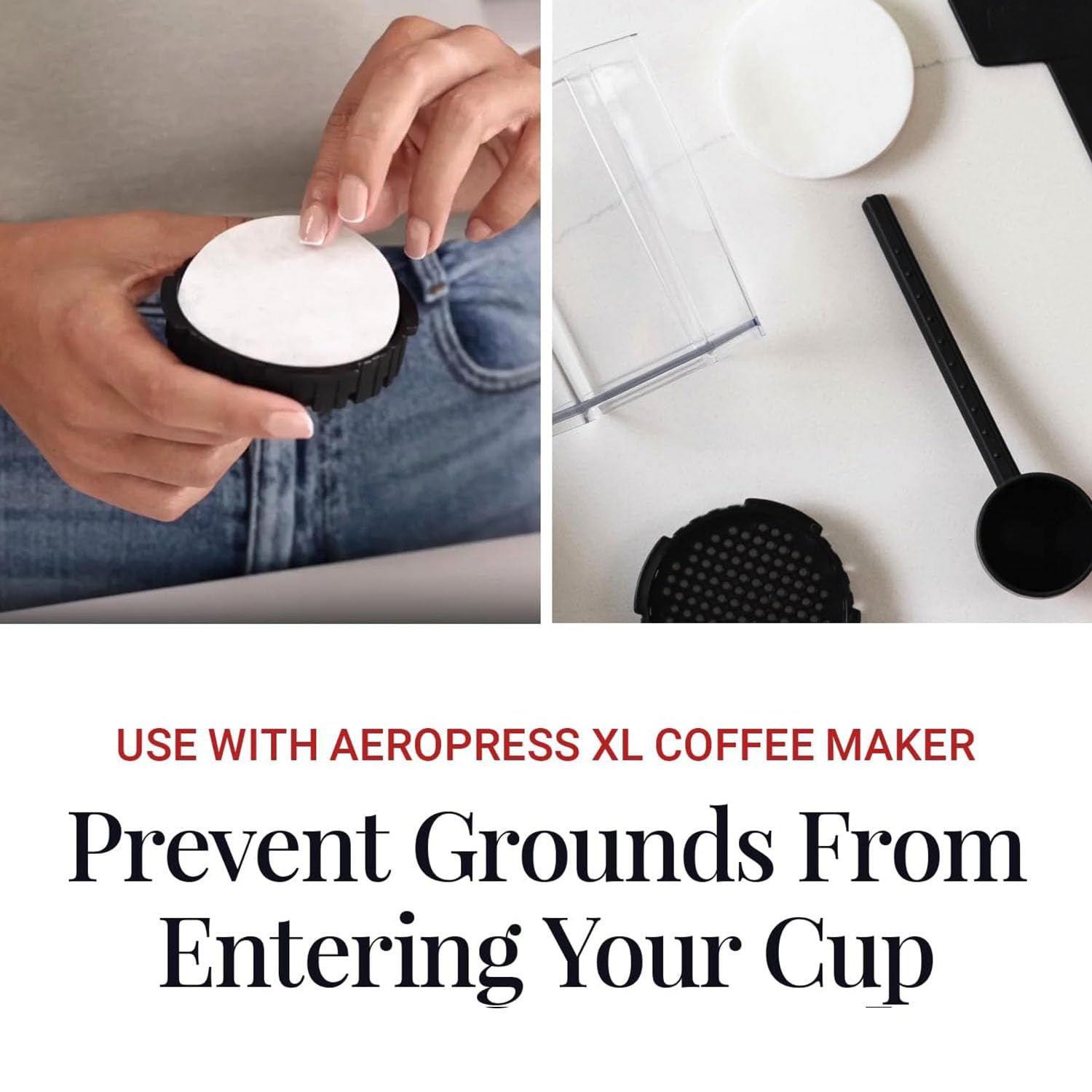 AeroPress XL: preparación-cafe, filtración micro para taza más limpia.