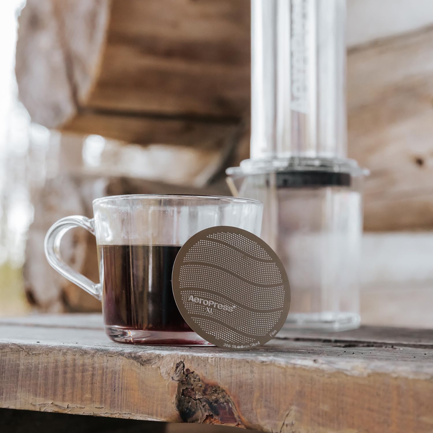 AeroPress XL uso de viaje compacto y portátil
