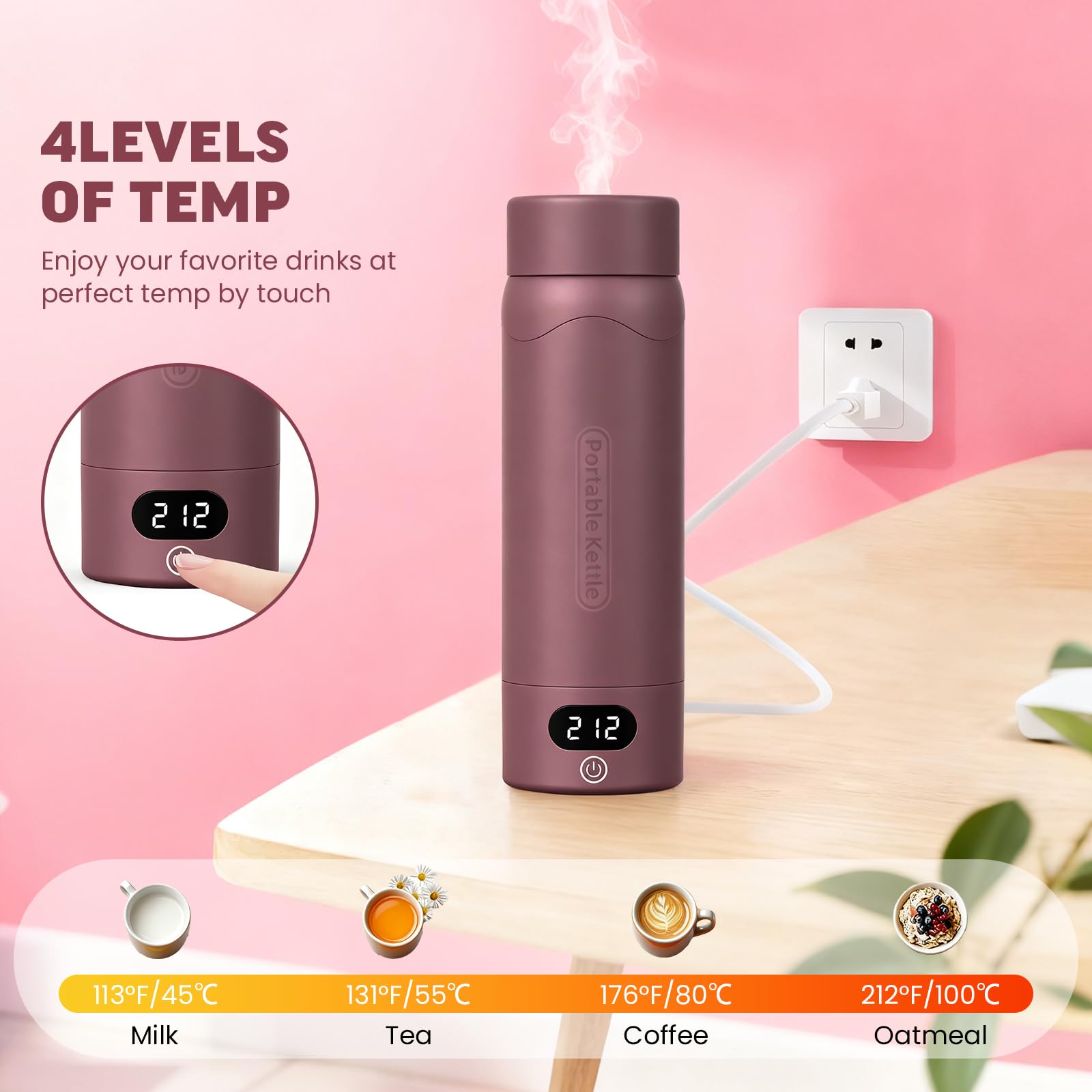 Hervido rápido en aproximadamente 7 minutos con 350 W.