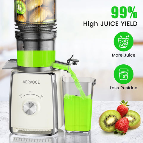 Licuadora AERVOCE prensado en frío, filtro de doble capa para jugo suave.