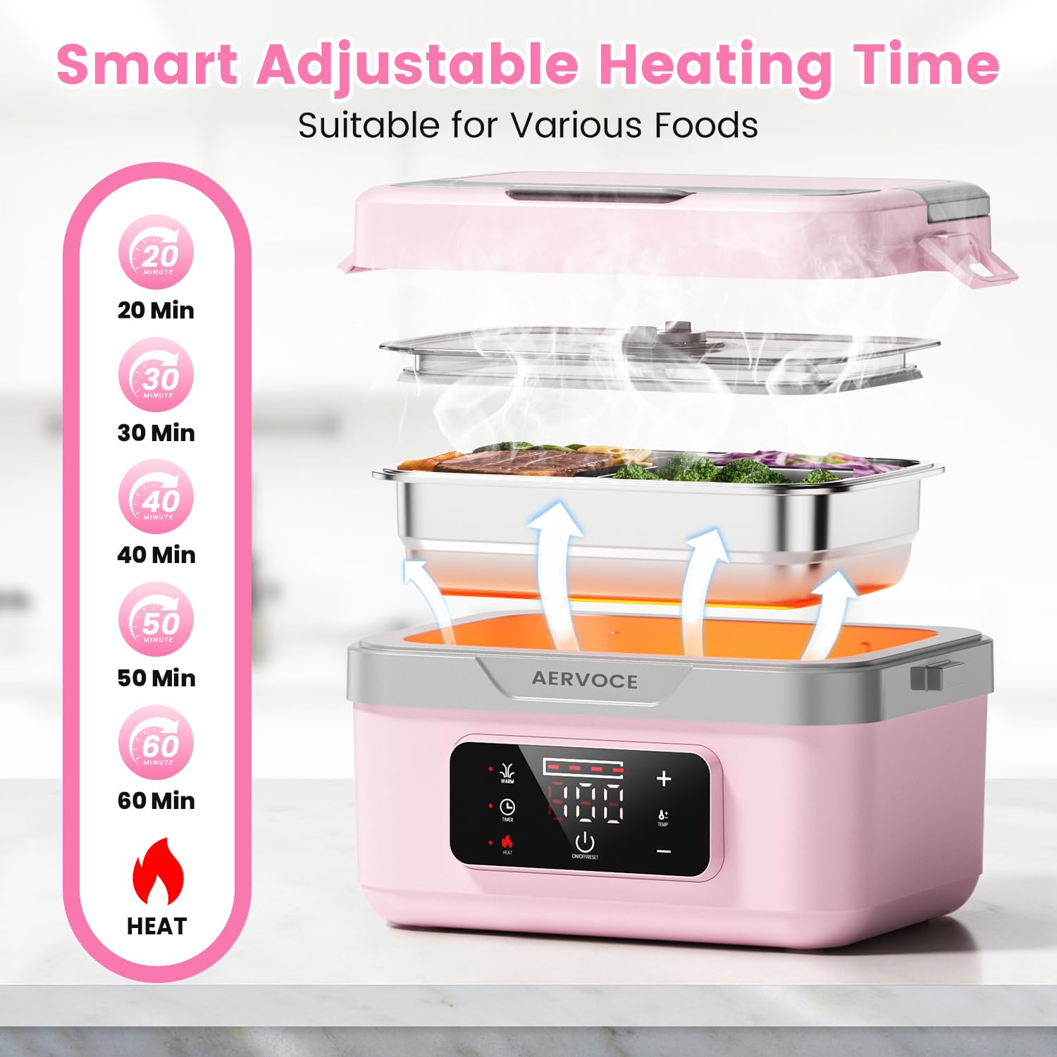 AERVOCE Lunchbox base de carga para recargar fácilmente entre usos.