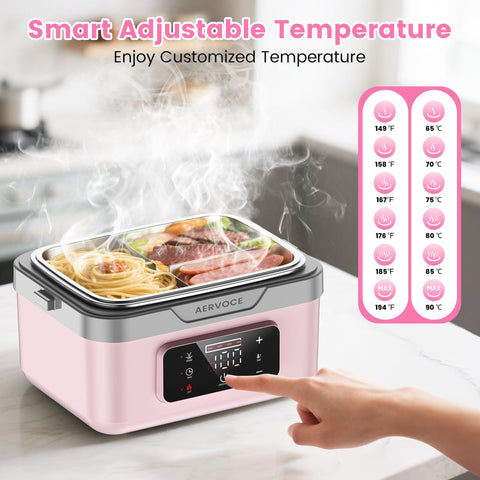 AERVOCE Lunchbox batería de 8000mAh permite comidas listas sin enchufes.