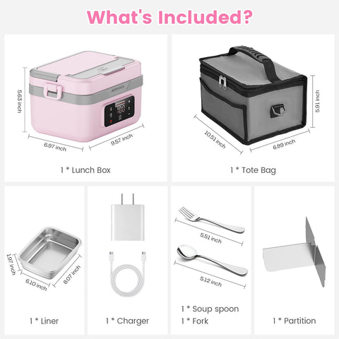 AERVOCE Lunchbox set de cubiertos para comer sin utensilios extras.