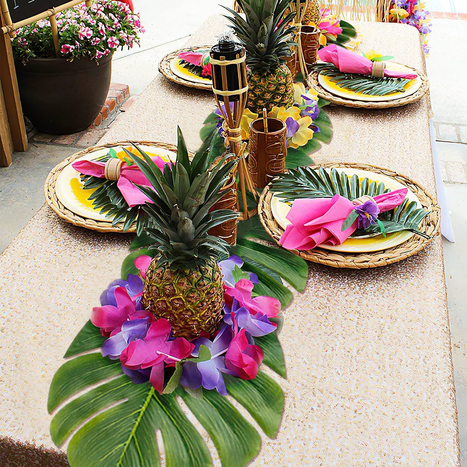 AerWo Camino de mesa para jardín, perfecto para fiestas al aire libre.