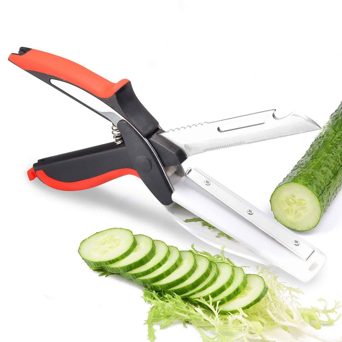 Tijeras aesmillion con tabla de corte integrada para verduras