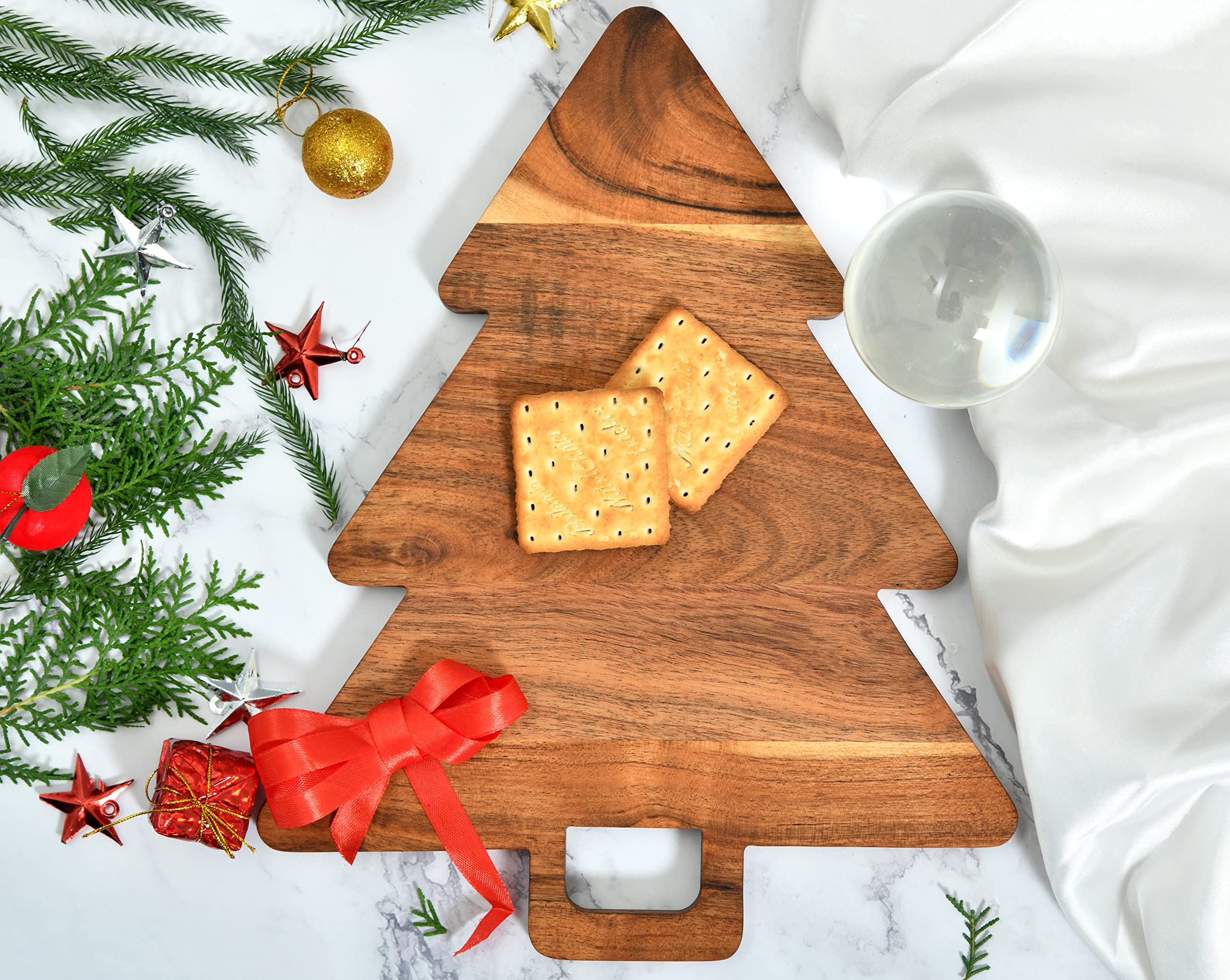 Affinity Decor tabla para servir en Navidad en forma de árbol, perfecta para presentaciones