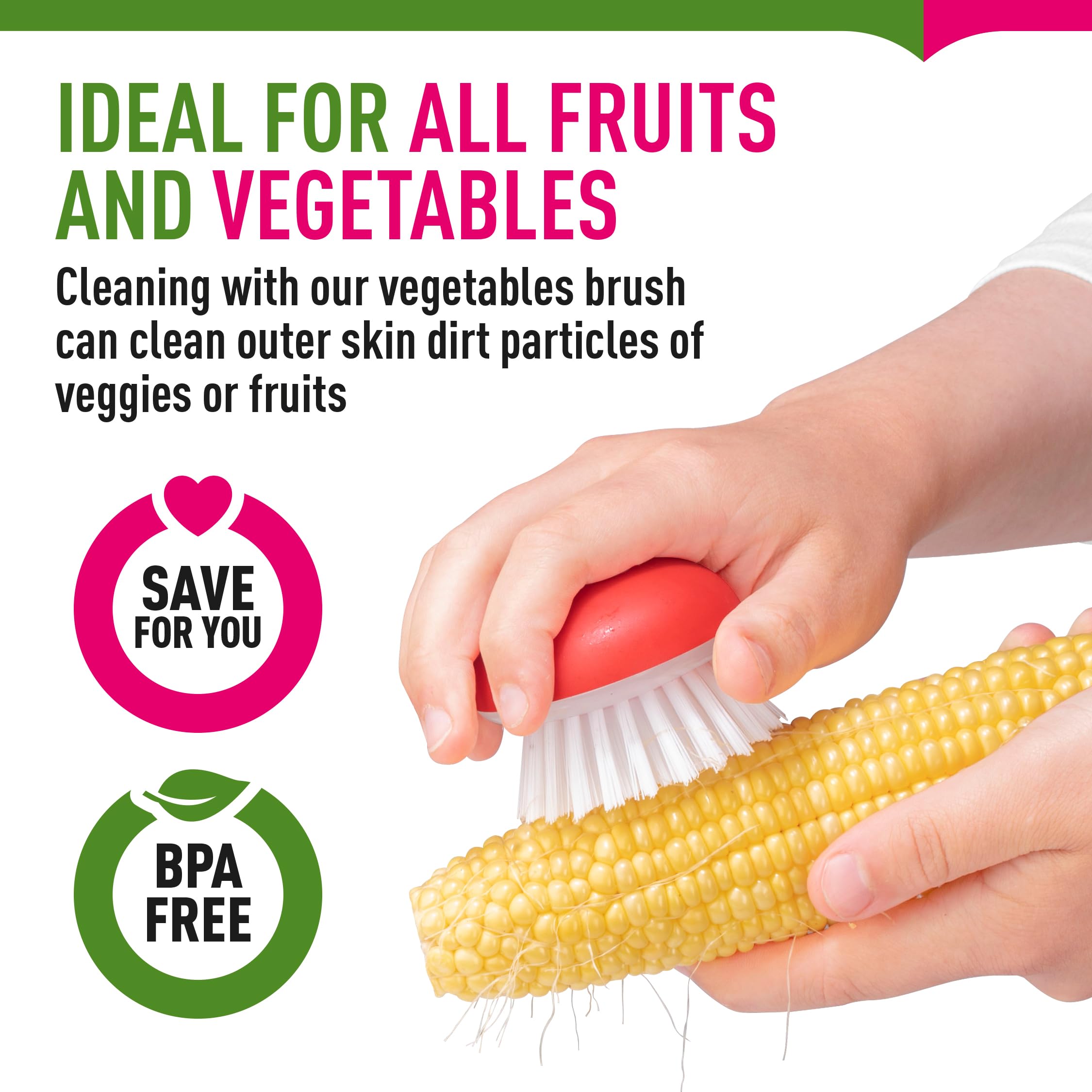 Cepillo Affordable para verduras y frutas limpieza fácil y rápida.