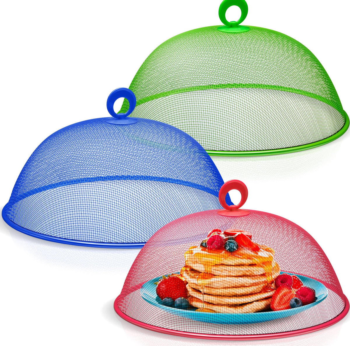 Affordable cubiertas de alimentos con malla verde, ideal para picnic al aire libre