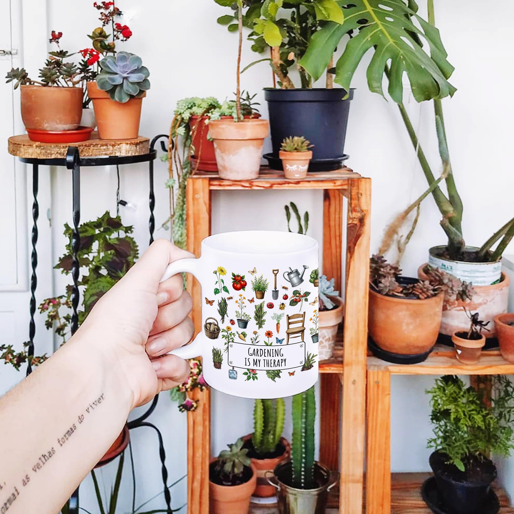Affordali taza decorativa jardin, añade encanto a cualquier rincón verde
