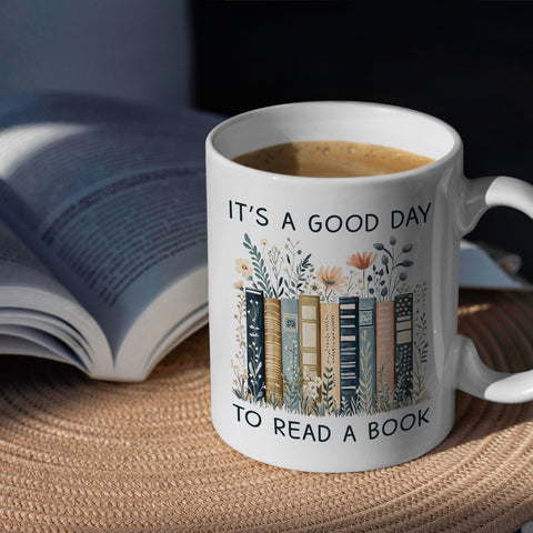 Affordali Taza dibujo libros montados, estilo unico para estanteria