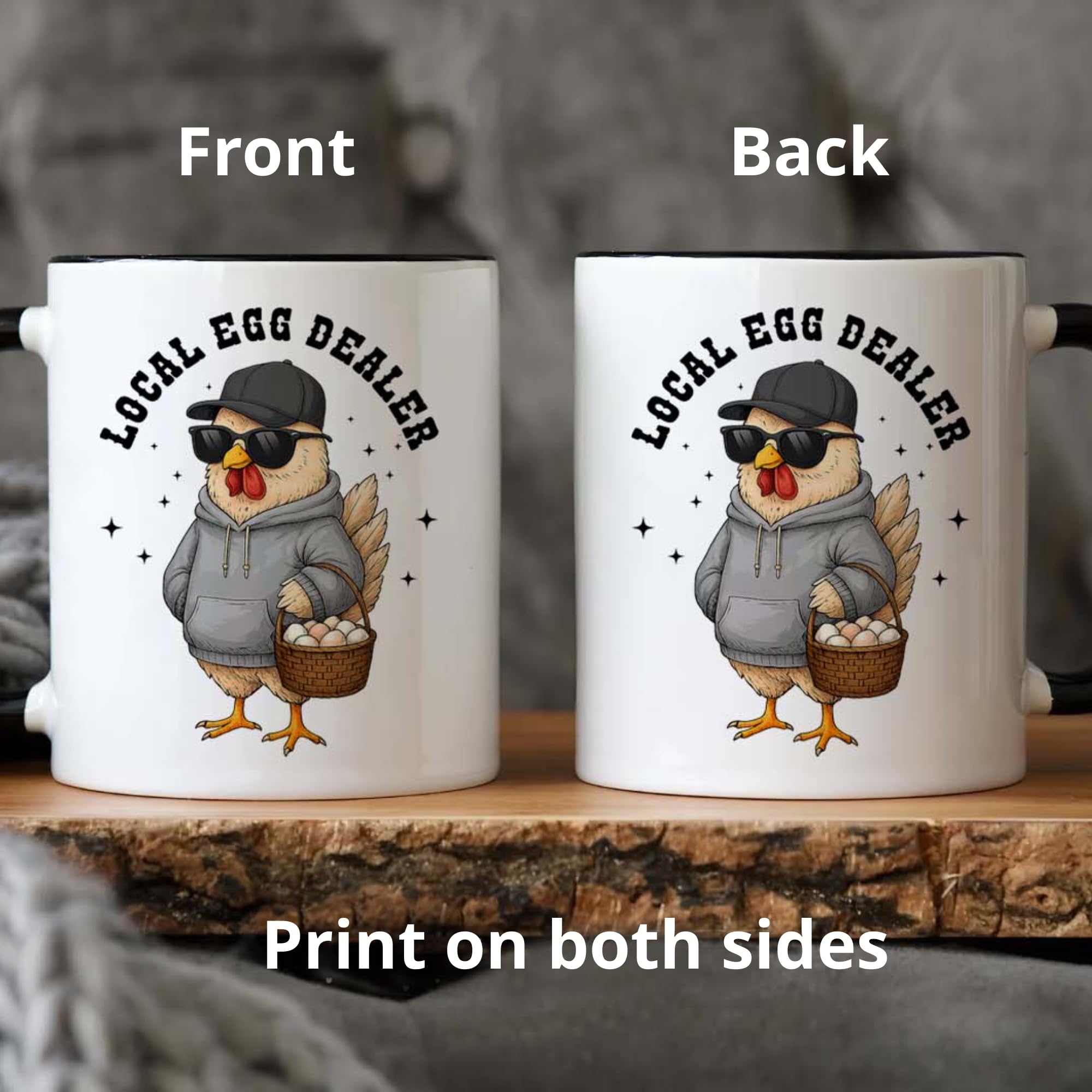 Affordali: taza de granja con diseño de pollo, para la cocina.