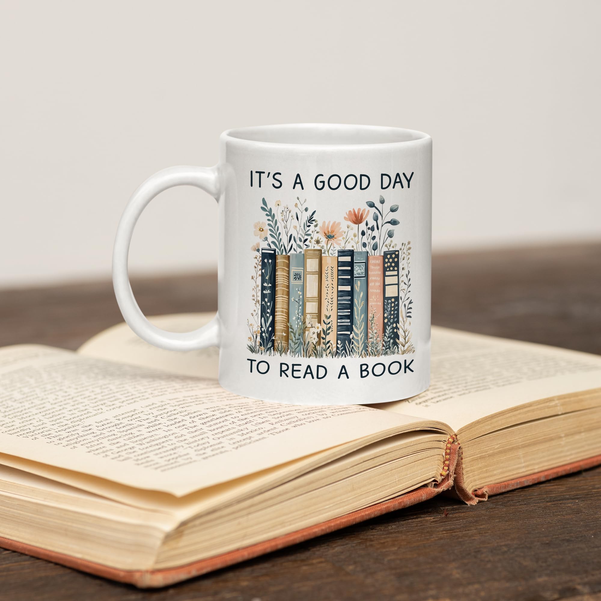 Affordali Taza lectura manana, motivacion para empezar el dia leyendo
