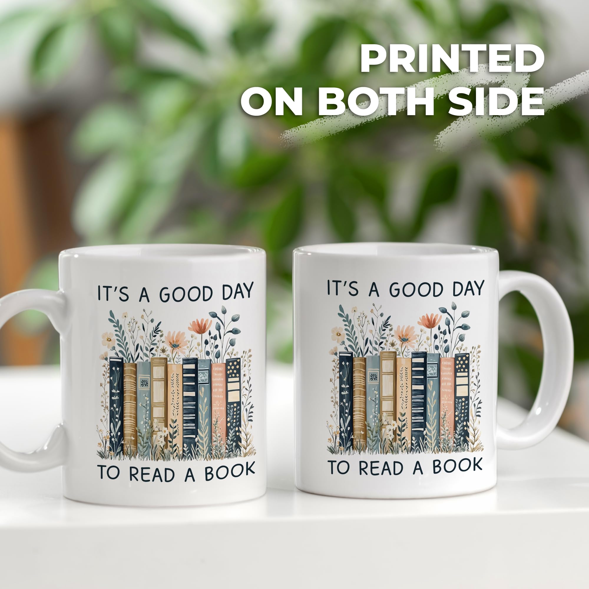 Affordali Taza regalo Navidad lectores, detalle perfecto para amigas lectoras