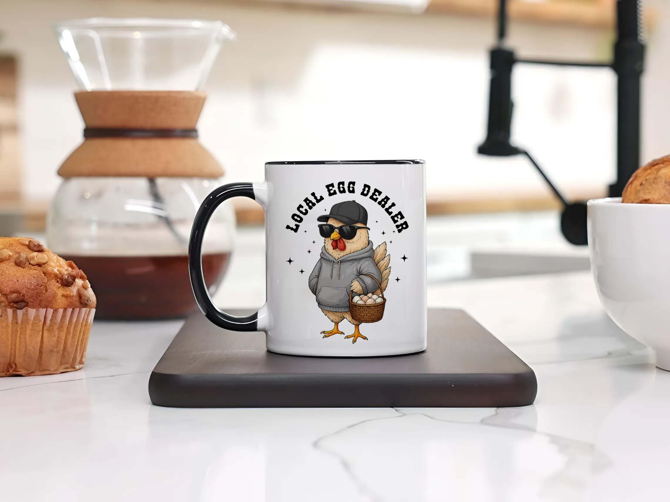 Affordali: taza vendedor local de huevos, perfecta para la mañana.