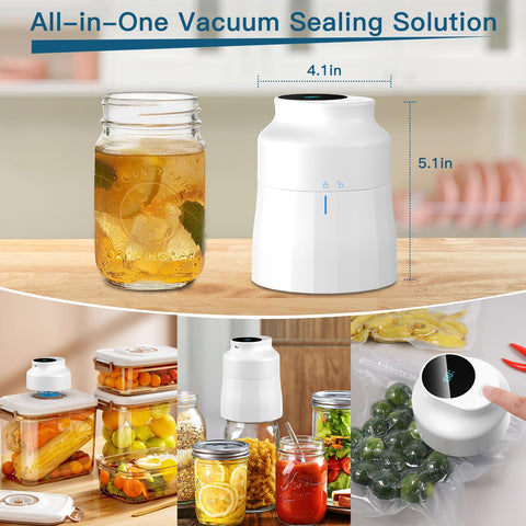Afontoto sellador vacio para tarro Mason boca estandar conserva porciones de comida