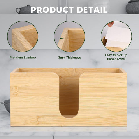 Montaje en pared con AFOROEOA, dispensador de bambú para ahorro de espacio.