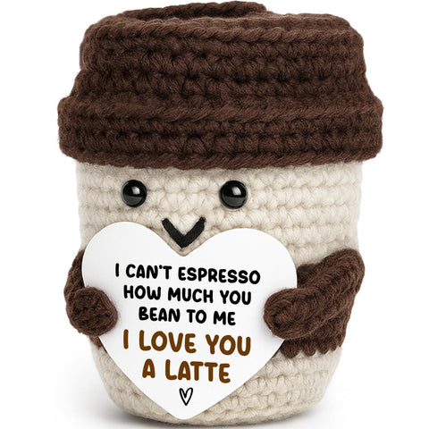 Agantree art Regalo colección crochet taza cafe: conjunto único para amantes del café.