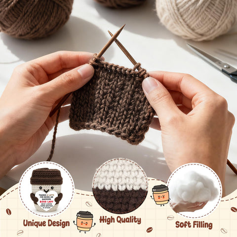 Agantree art: regalo jefa gratitud crochet, detalle tierno para agradecer liderazgo.