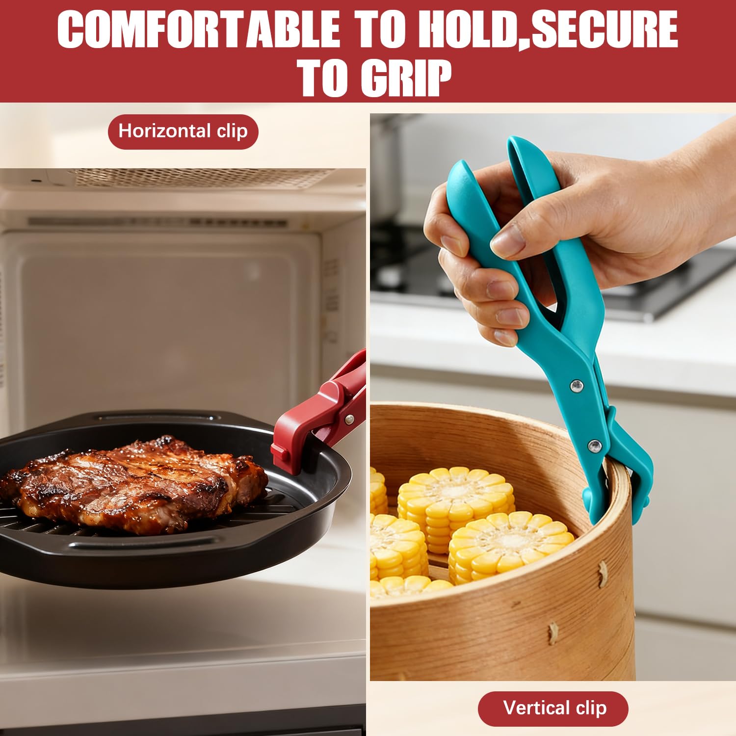 Agarre seguro para tazones calientes, ideal para sacar del microondas.