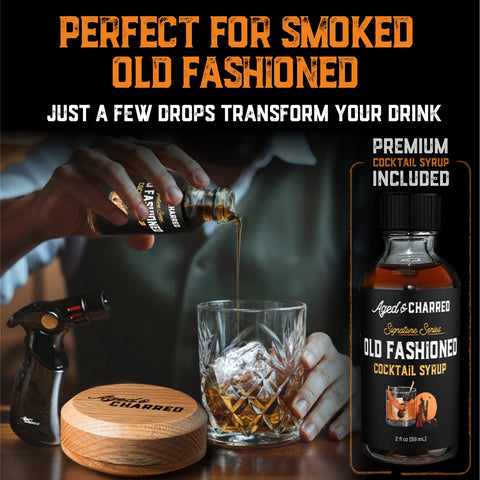 Aged & Charred jarabe Old Fashioned 2oz para mezclar