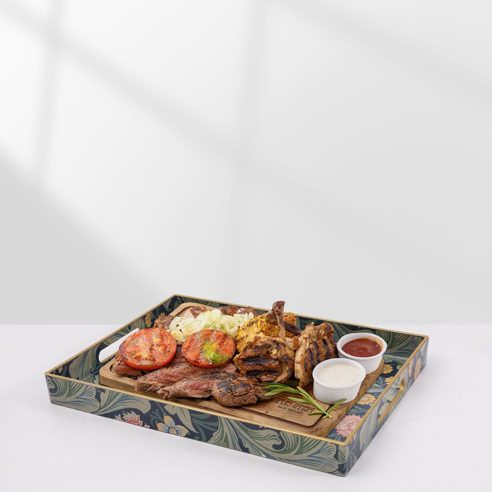 Bandeja AGIOTA para mesa de café, estable y práctica.