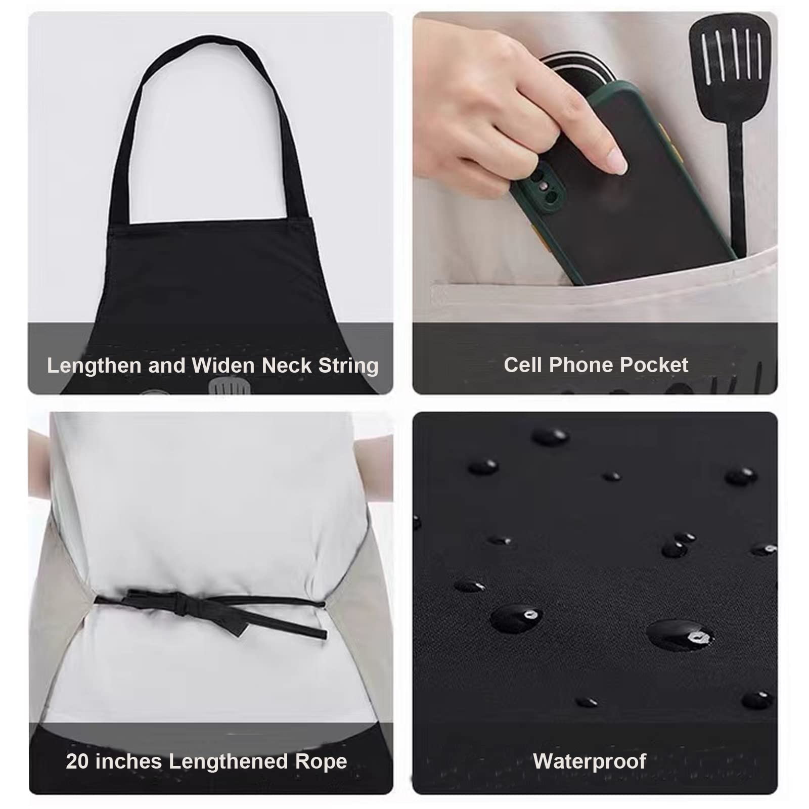 Delantal de cocina Agirlvct con acabado impermeable para salpicaduras y manchas.