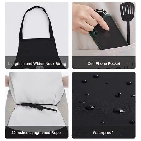 Delantal de cocina Agirlvct con acabado impermeable para salpicaduras y manchas.