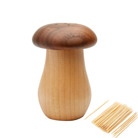 Agirlvct porta-palillos hongo madera: almacenamiento compacto y práctico en la mesa