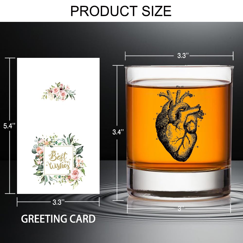 AGMDESIGN dibujo del corazón en vaso, arte único para amantes de la anatomía.