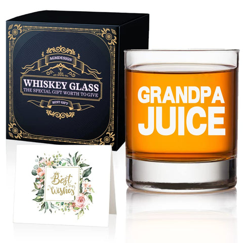 Vaso de whisky AGMDESIGN con caja regalo, ideal para abuelos.