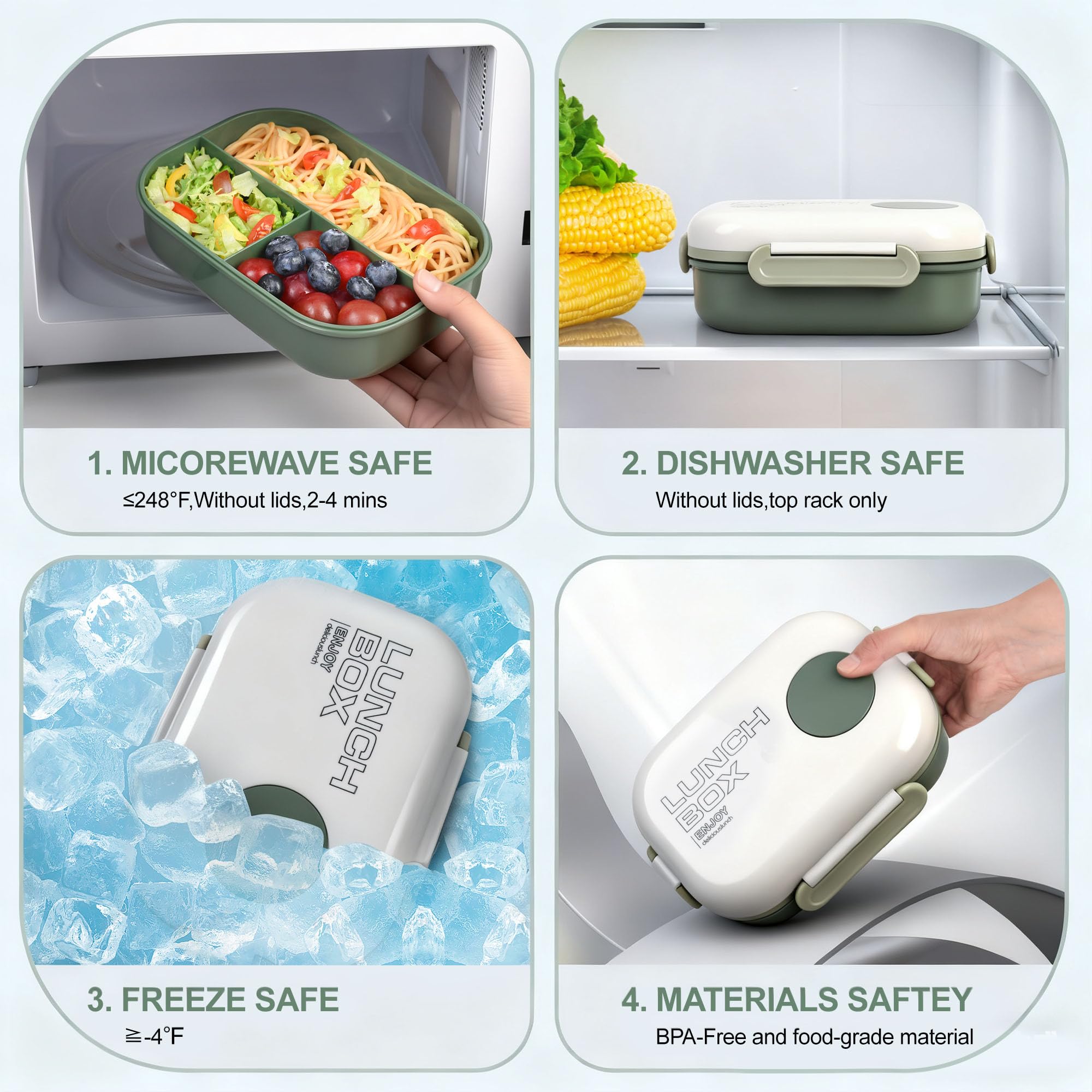 Capacidad de 1,1 L del Bento AGREON para comidas completas.