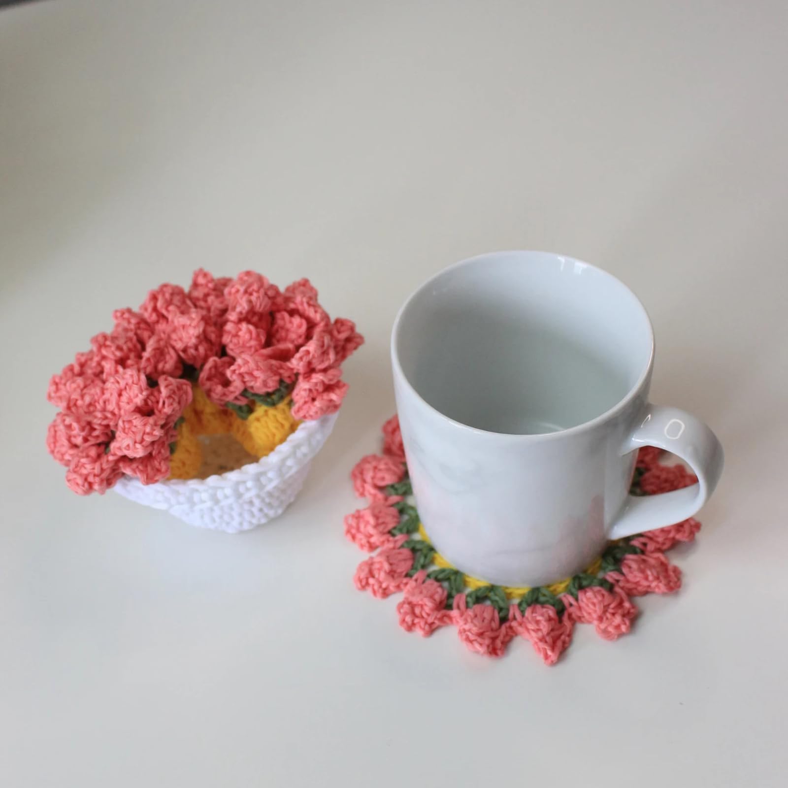 Agromusk regalo hogar flor ganchillo; regalo único para inauguración de casa