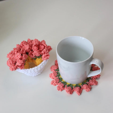 Agromusk regalo hogar flor ganchillo; regalo único para inauguración de casa