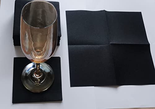 Servilletas AH desechables negras con acabado lino, ideal para reuniones
