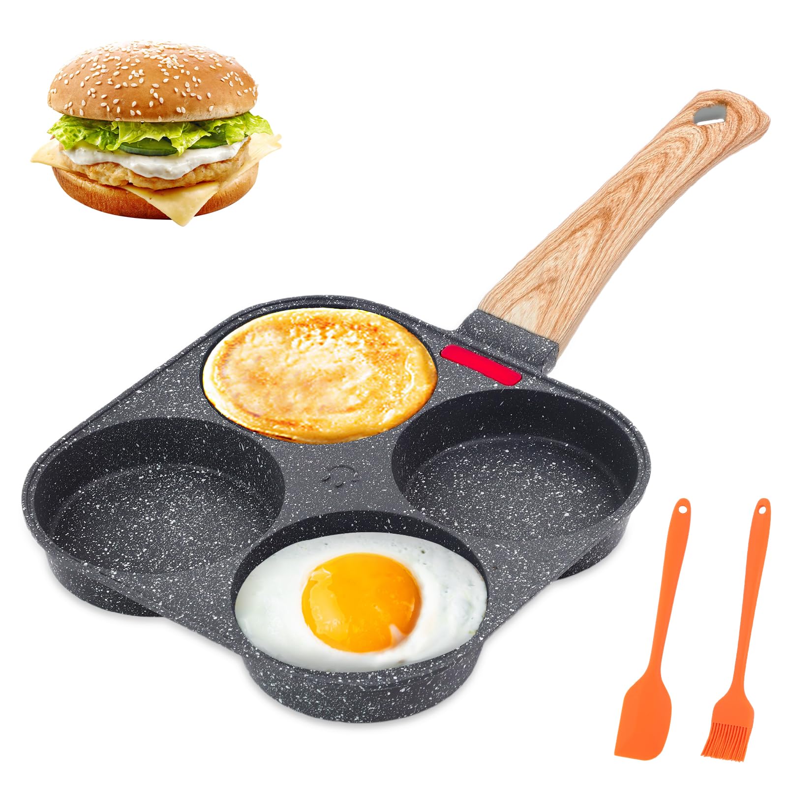 Sartén AHFLRITO para huevos 4 tazas, desmolde fácil.