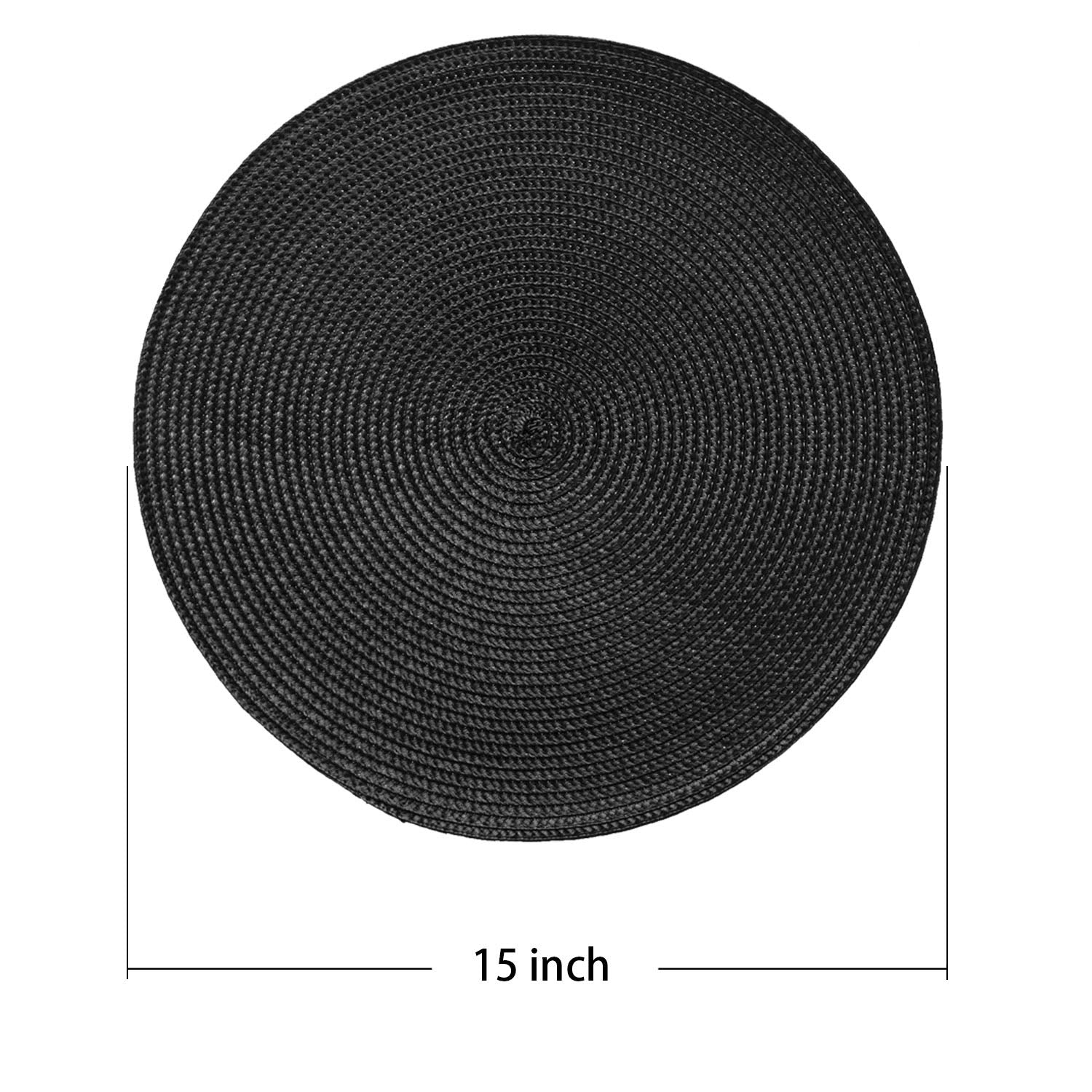 AHHFSMEI mantel tejido trenzado negro, ideal para uso diario